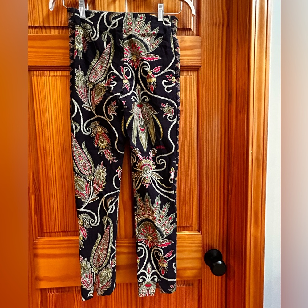 Gretchen Scott Designs Black Paisley Pants